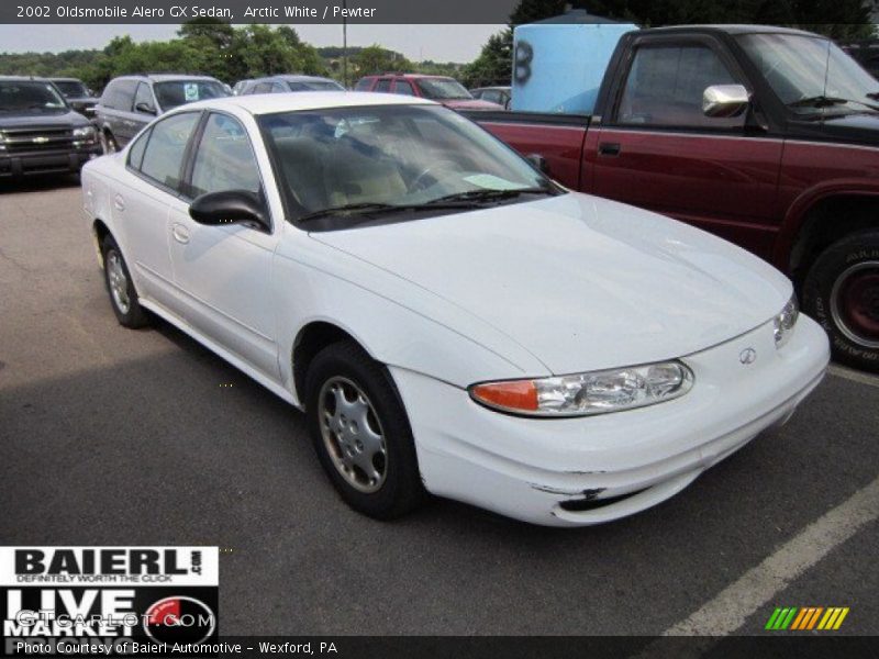 Arctic White / Pewter 2002 Oldsmobile Alero GX Sedan