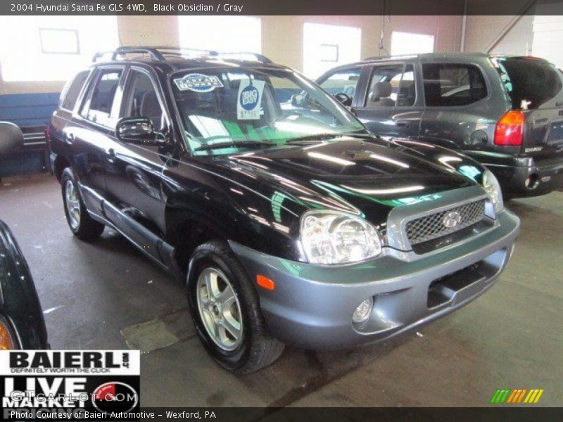 Black Obsidian / Gray 2004 Hyundai Santa Fe GLS 4WD