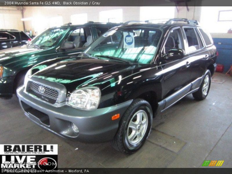 Black Obsidian / Gray 2004 Hyundai Santa Fe GLS 4WD