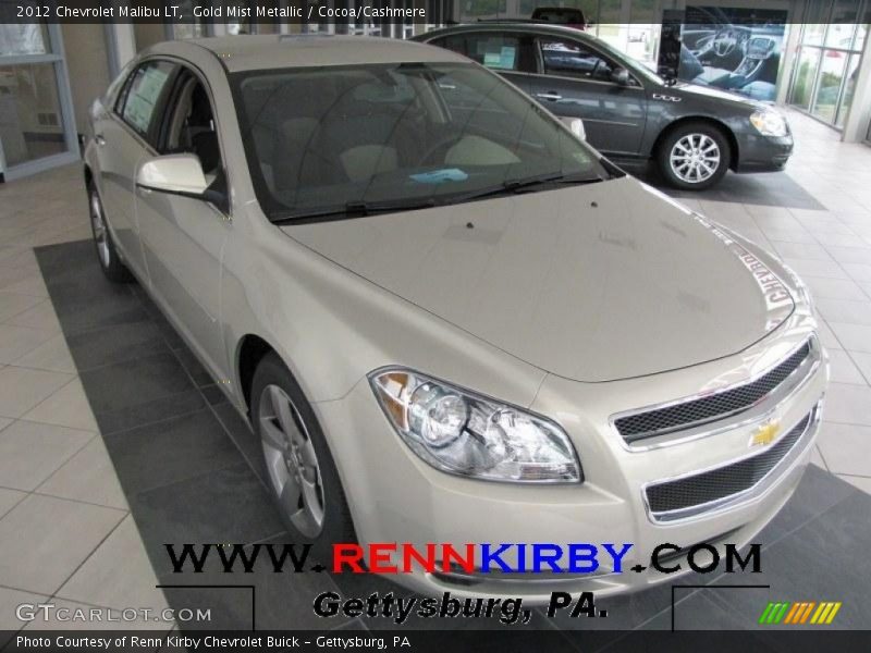 Gold Mist Metallic / Cocoa/Cashmere 2012 Chevrolet Malibu LT