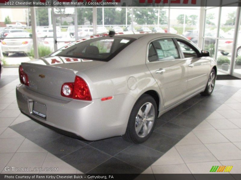 Gold Mist Metallic / Cocoa/Cashmere 2012 Chevrolet Malibu LT