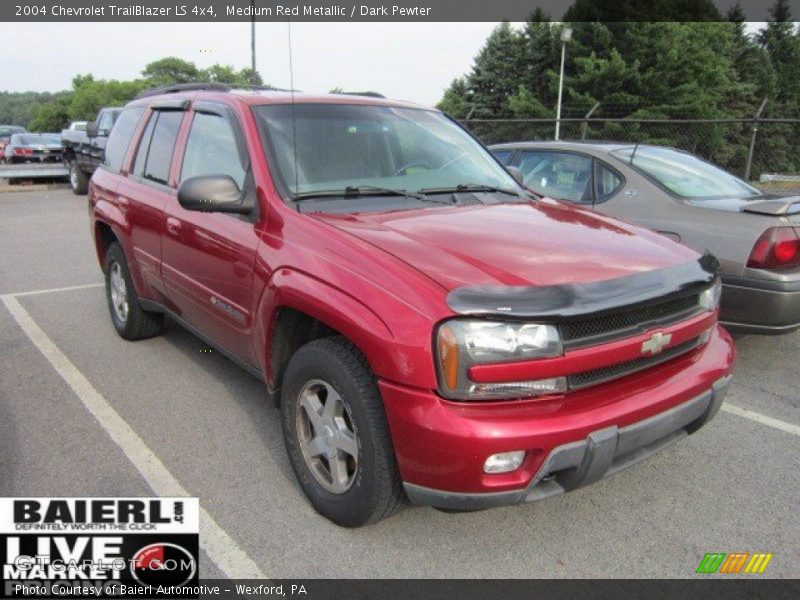 Medium Red Metallic / Dark Pewter 2004 Chevrolet TrailBlazer LS 4x4