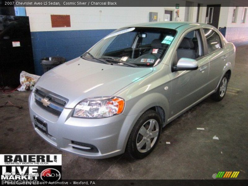Cosmic Silver / Charcoal Black 2007 Chevrolet Aveo LS Sedan