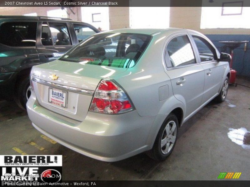 Cosmic Silver / Charcoal Black 2007 Chevrolet Aveo LS Sedan