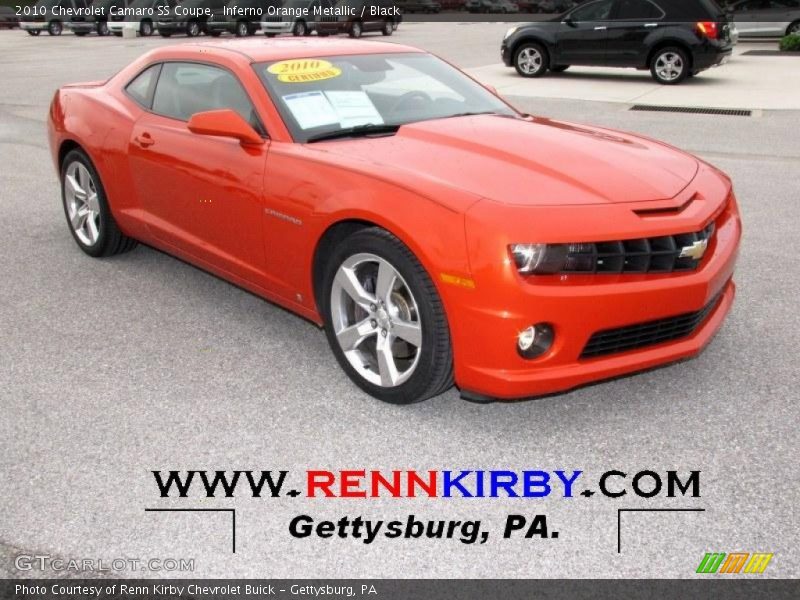 Inferno Orange Metallic / Black 2010 Chevrolet Camaro SS Coupe