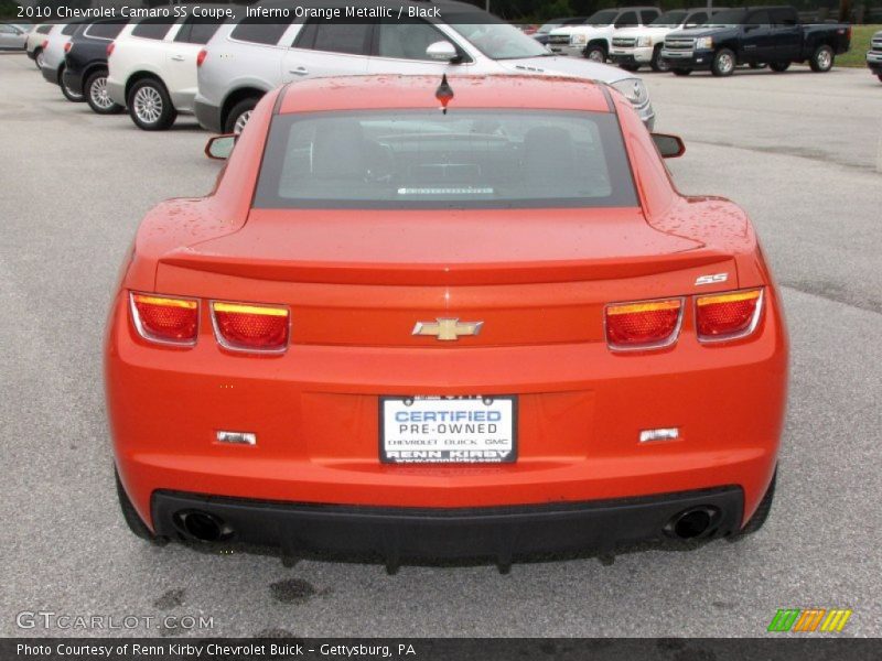 Inferno Orange Metallic / Black 2010 Chevrolet Camaro SS Coupe