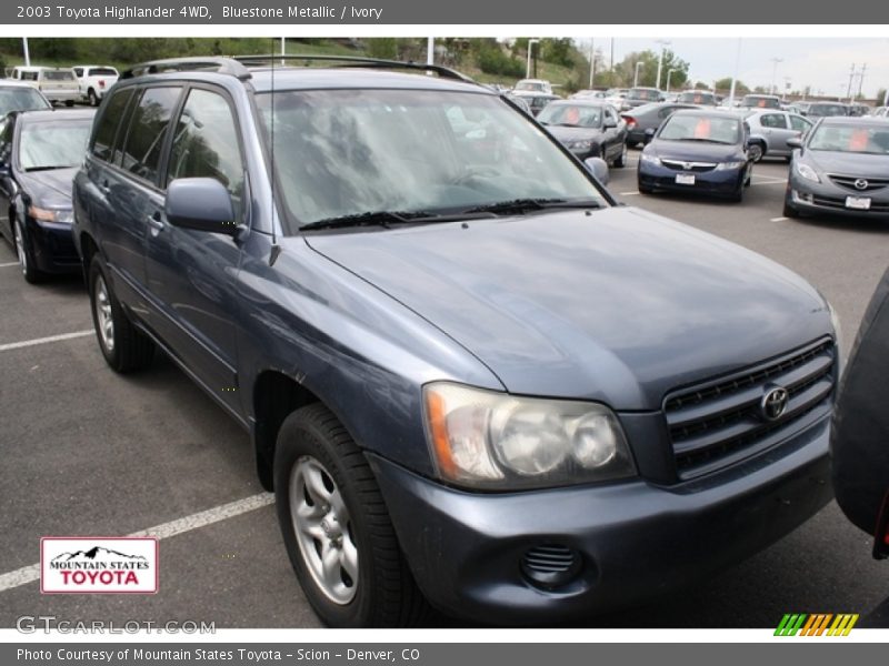 Bluestone Metallic / Ivory 2003 Toyota Highlander 4WD