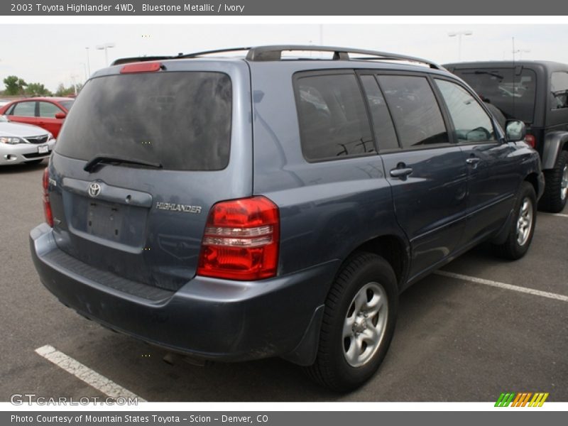 Bluestone Metallic / Ivory 2003 Toyota Highlander 4WD