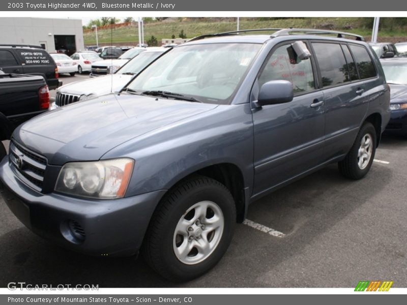 Bluestone Metallic / Ivory 2003 Toyota Highlander 4WD