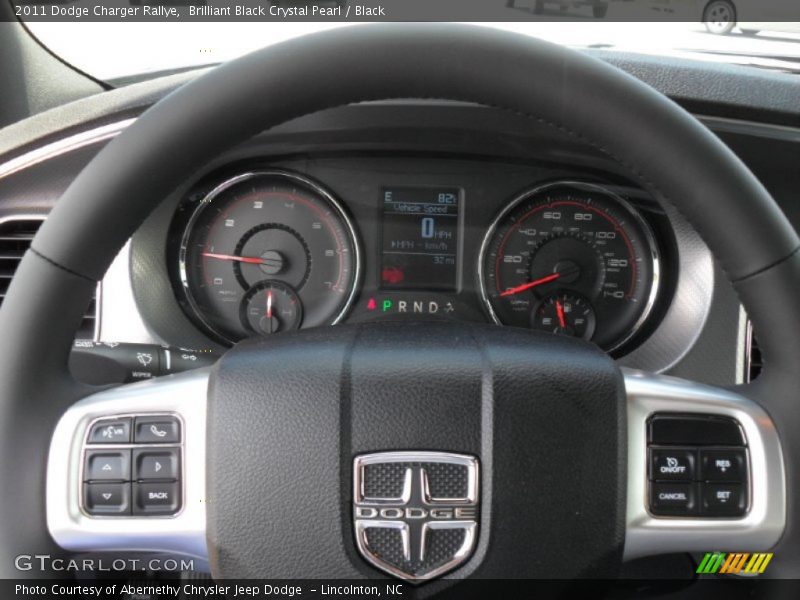 Brilliant Black Crystal Pearl / Black 2011 Dodge Charger Rallye