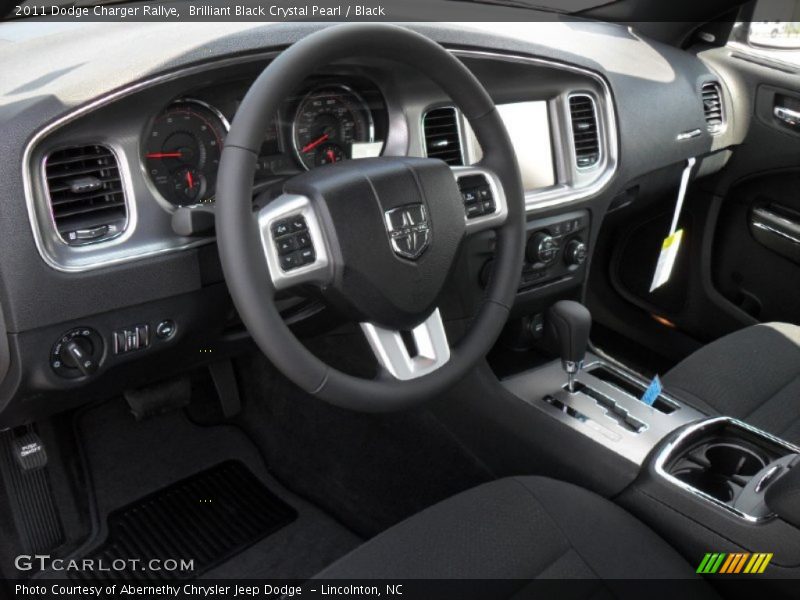 Brilliant Black Crystal Pearl / Black 2011 Dodge Charger Rallye