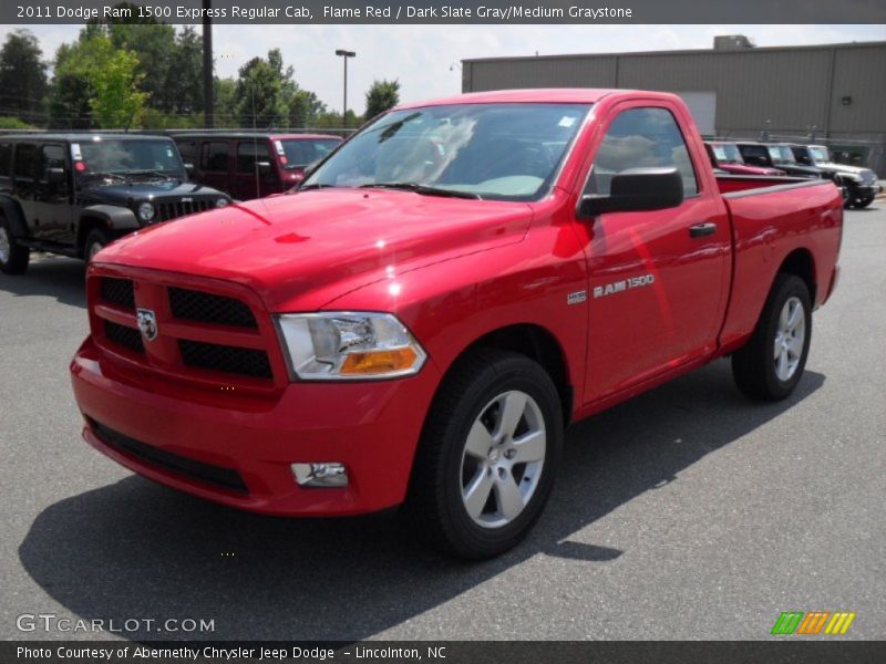 Flame Red / Dark Slate Gray/Medium Graystone 2011 Dodge Ram 1500 Express Regular Cab