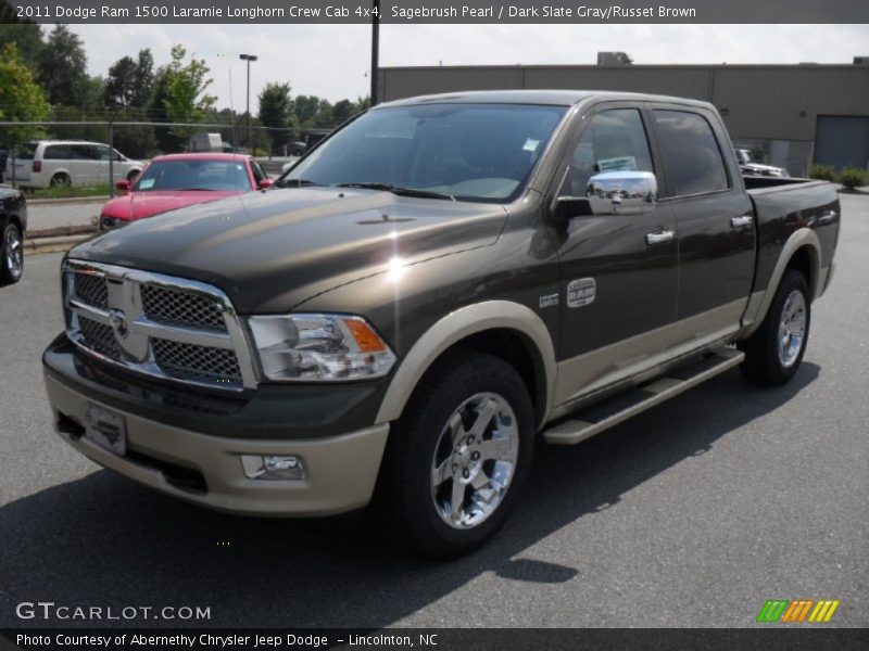 Front 3/4 View of 2011 Ram 1500 Laramie Longhorn Crew Cab 4x4