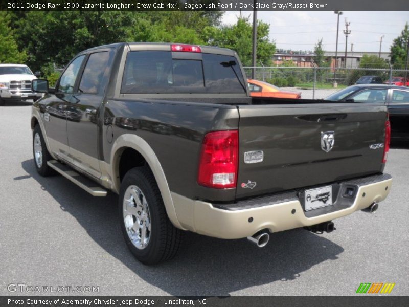 Sagebrush Pearl / Dark Slate Gray/Russet Brown 2011 Dodge Ram 1500 Laramie Longhorn Crew Cab 4x4