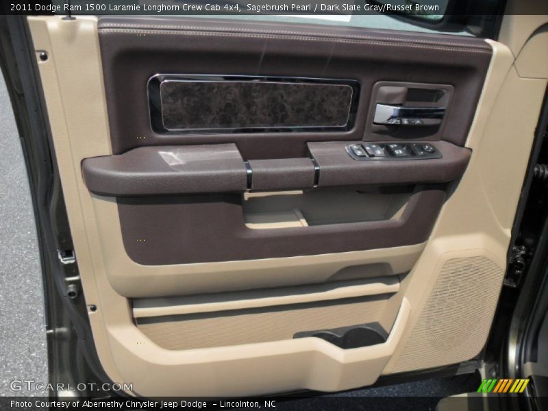 Sagebrush Pearl / Dark Slate Gray/Russet Brown 2011 Dodge Ram 1500 Laramie Longhorn Crew Cab 4x4
