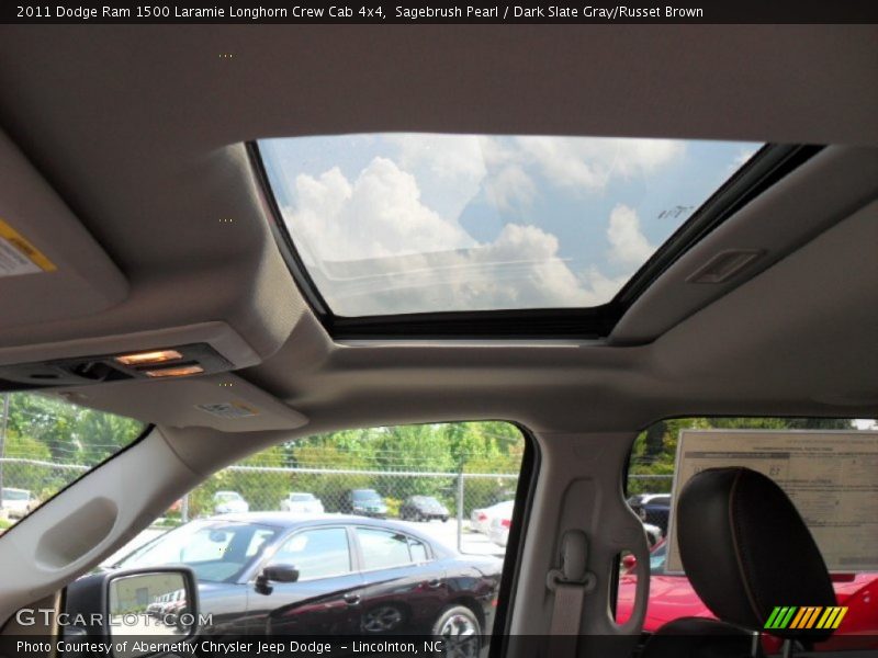 Sagebrush Pearl / Dark Slate Gray/Russet Brown 2011 Dodge Ram 1500 Laramie Longhorn Crew Cab 4x4