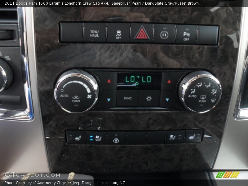 Sagebrush Pearl / Dark Slate Gray/Russet Brown 2011 Dodge Ram 1500 Laramie Longhorn Crew Cab 4x4
