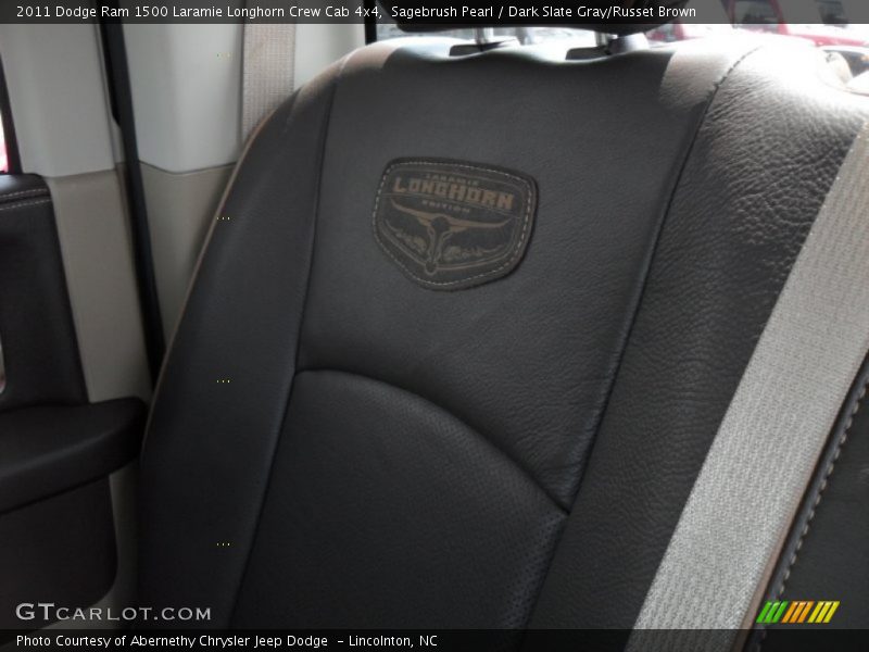 Sagebrush Pearl / Dark Slate Gray/Russet Brown 2011 Dodge Ram 1500 Laramie Longhorn Crew Cab 4x4