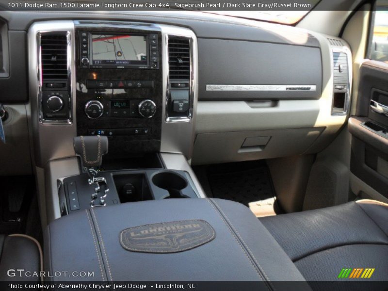 Sagebrush Pearl / Dark Slate Gray/Russet Brown 2011 Dodge Ram 1500 Laramie Longhorn Crew Cab 4x4