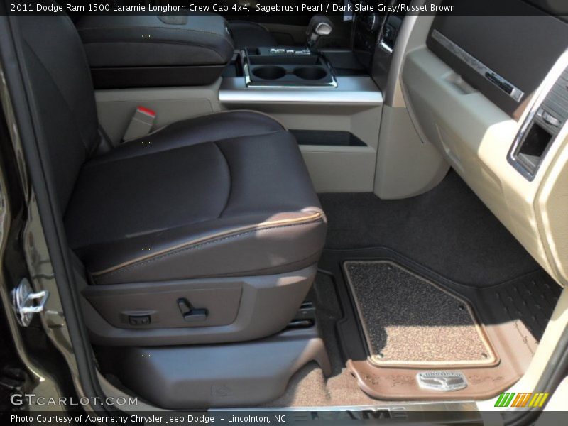Sagebrush Pearl / Dark Slate Gray/Russet Brown 2011 Dodge Ram 1500 Laramie Longhorn Crew Cab 4x4