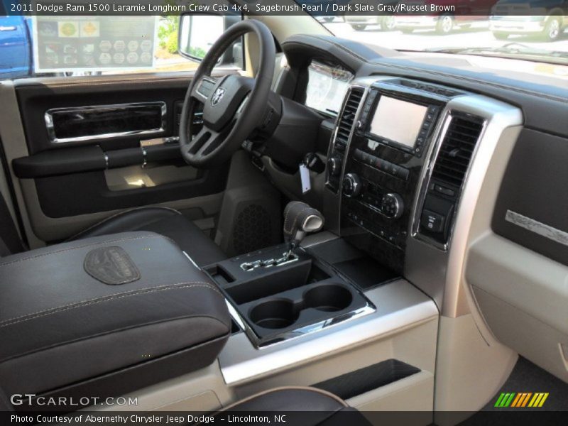 Sagebrush Pearl / Dark Slate Gray/Russet Brown 2011 Dodge Ram 1500 Laramie Longhorn Crew Cab 4x4