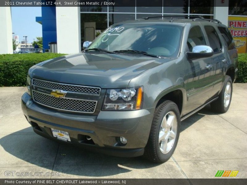 Steel Green Metallic / Ebony 2011 Chevrolet Tahoe LTZ 4x4