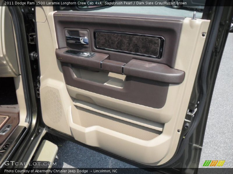 Sagebrush Pearl / Dark Slate Gray/Russet Brown 2011 Dodge Ram 1500 Laramie Longhorn Crew Cab 4x4