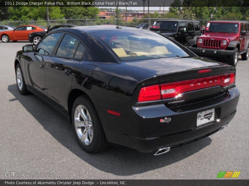 Brilliant Black Crystal Pearl / Black/Tan 2011 Dodge Charger Rallye Plus