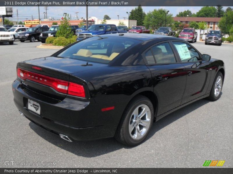 Brilliant Black Crystal Pearl / Black/Tan 2011 Dodge Charger Rallye Plus