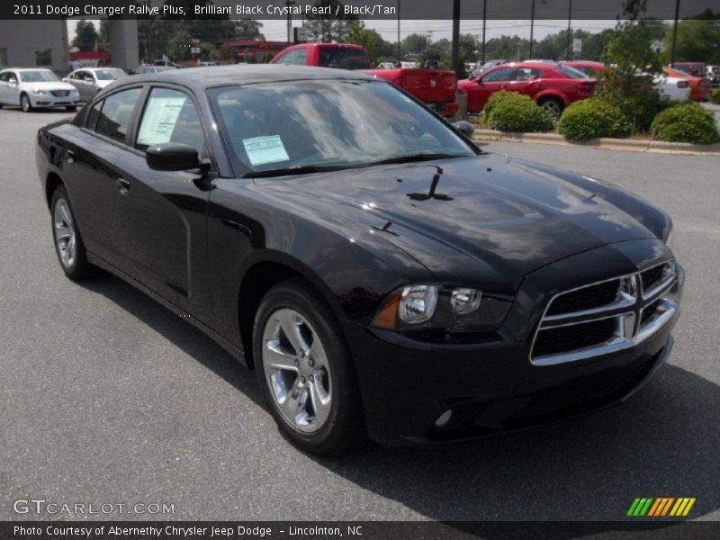 Brilliant Black Crystal Pearl / Black/Tan 2011 Dodge Charger Rallye Plus