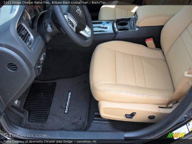 Brilliant Black Crystal Pearl / Black/Tan 2011 Dodge Charger Rallye Plus