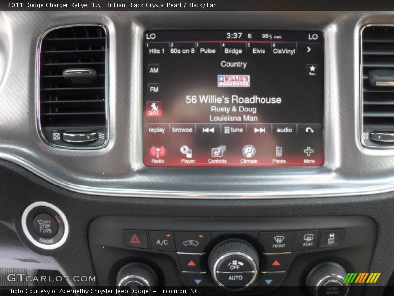 Brilliant Black Crystal Pearl / Black/Tan 2011 Dodge Charger Rallye Plus