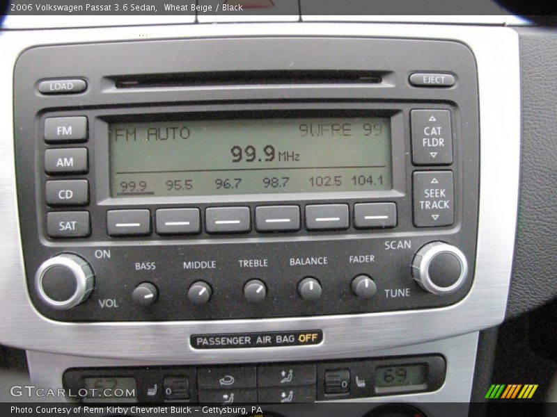 Controls of 2006 Passat 3.6 Sedan