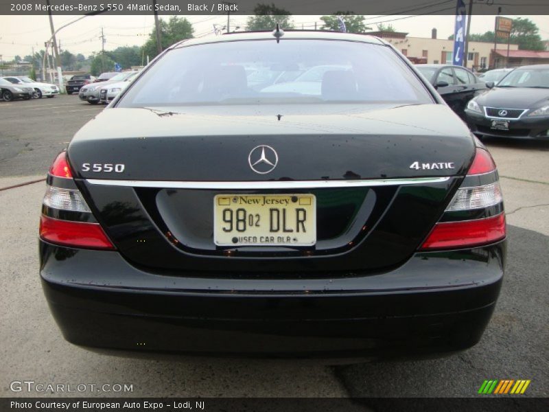 Black / Black 2008 Mercedes-Benz S 550 4Matic Sedan