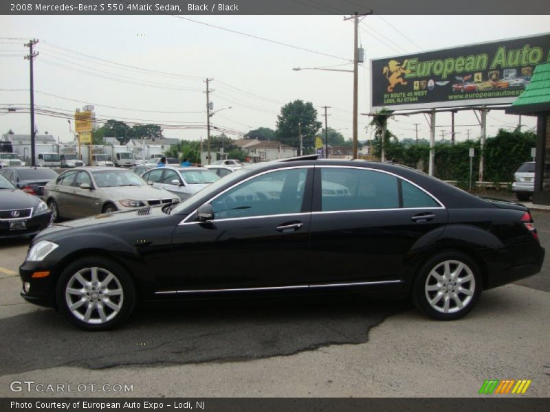 Black / Black 2008 Mercedes-Benz S 550 4Matic Sedan