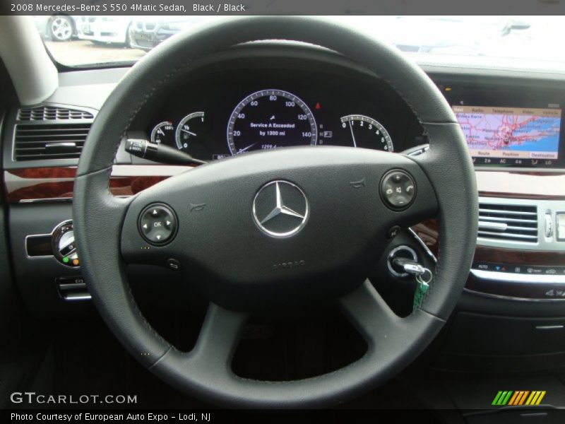 Black / Black 2008 Mercedes-Benz S 550 4Matic Sedan