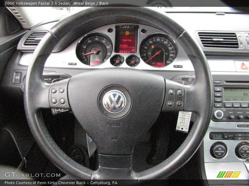 Wheat Beige / Black 2006 Volkswagen Passat 3.6 Sedan