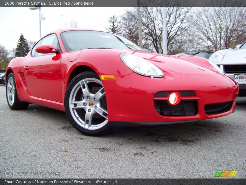 Guards Red / Sand Beige 2008 Porsche Cayman