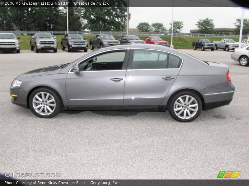 Wheat Beige / Black 2006 Volkswagen Passat 3.6 Sedan