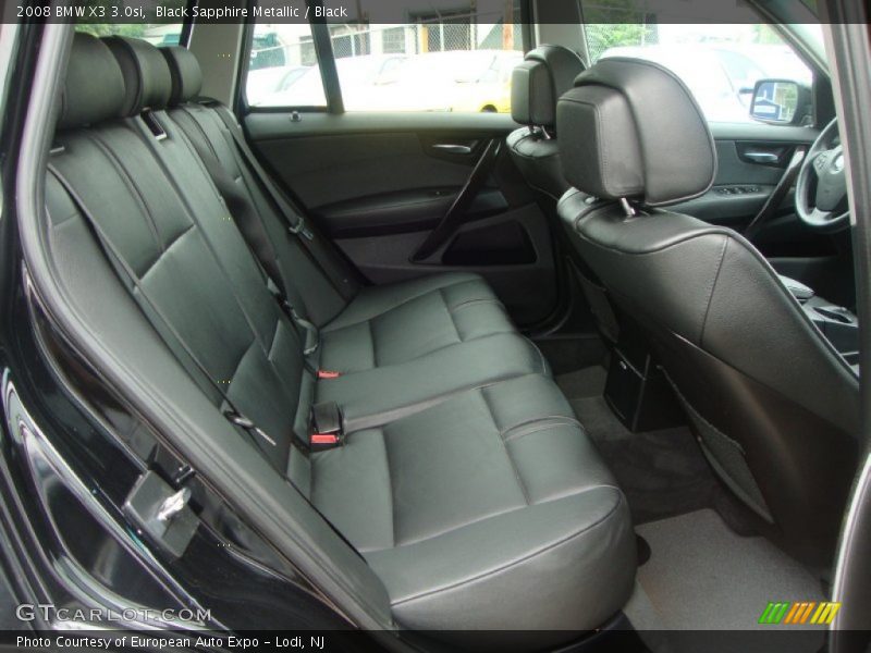 Black Sapphire Metallic / Black 2008 BMW X3 3.0si