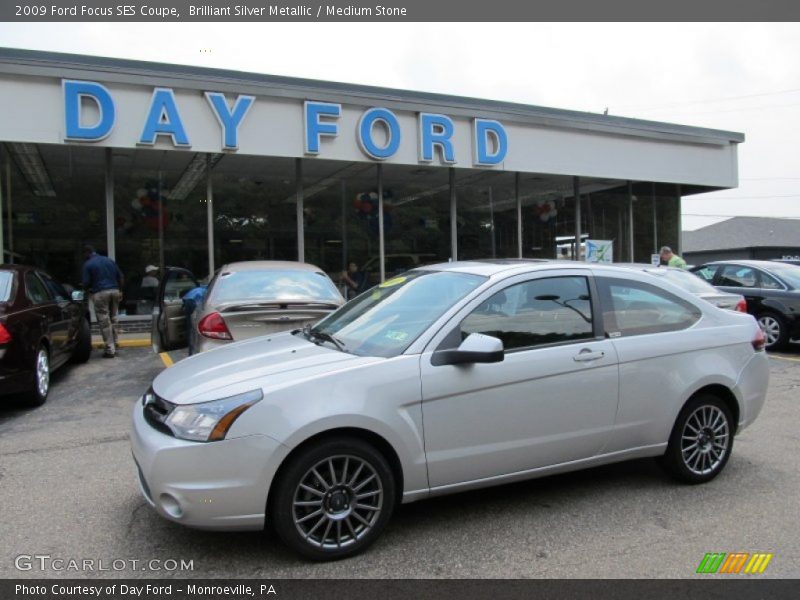 Brilliant Silver Metallic / Medium Stone 2009 Ford Focus SES Coupe