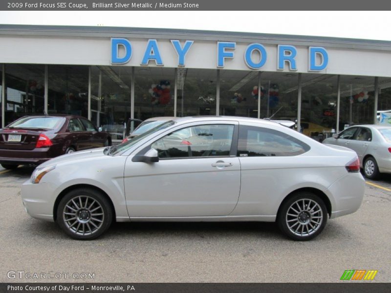 Brilliant Silver Metallic / Medium Stone 2009 Ford Focus SES Coupe