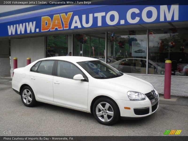 Campanella White / Pure Beige 2008 Volkswagen Jetta S Sedan