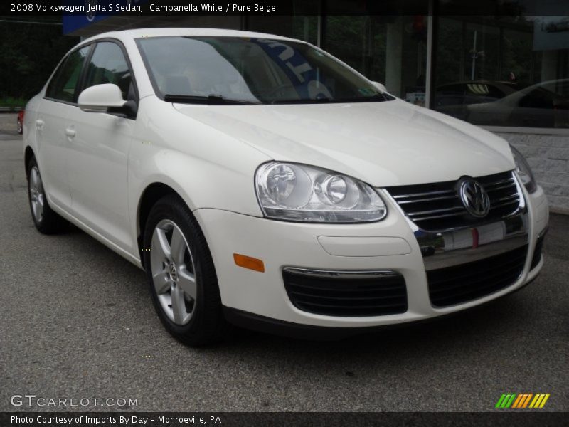 Campanella White / Pure Beige 2008 Volkswagen Jetta S Sedan