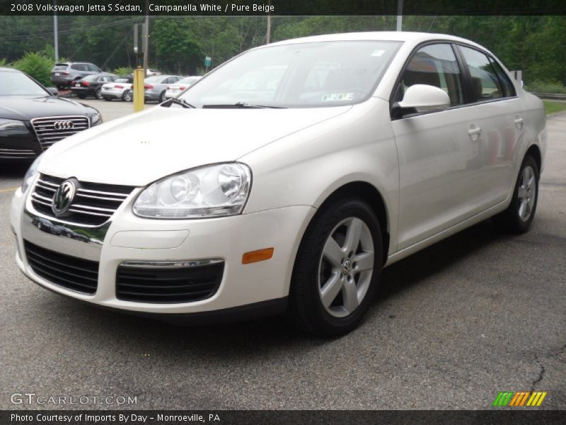 Campanella White / Pure Beige 2008 Volkswagen Jetta S Sedan