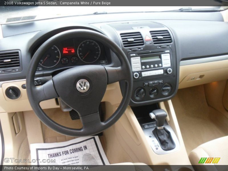Campanella White / Pure Beige 2008 Volkswagen Jetta S Sedan