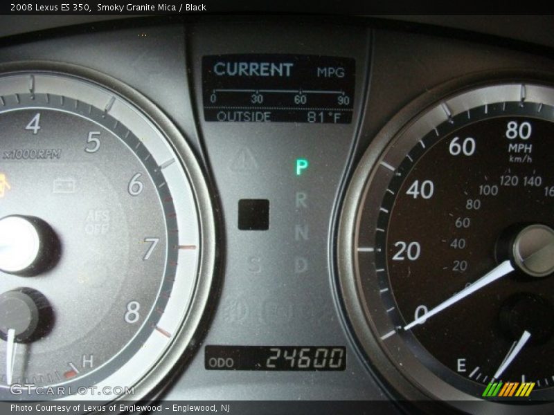 Smoky Granite Mica / Black 2008 Lexus ES 350