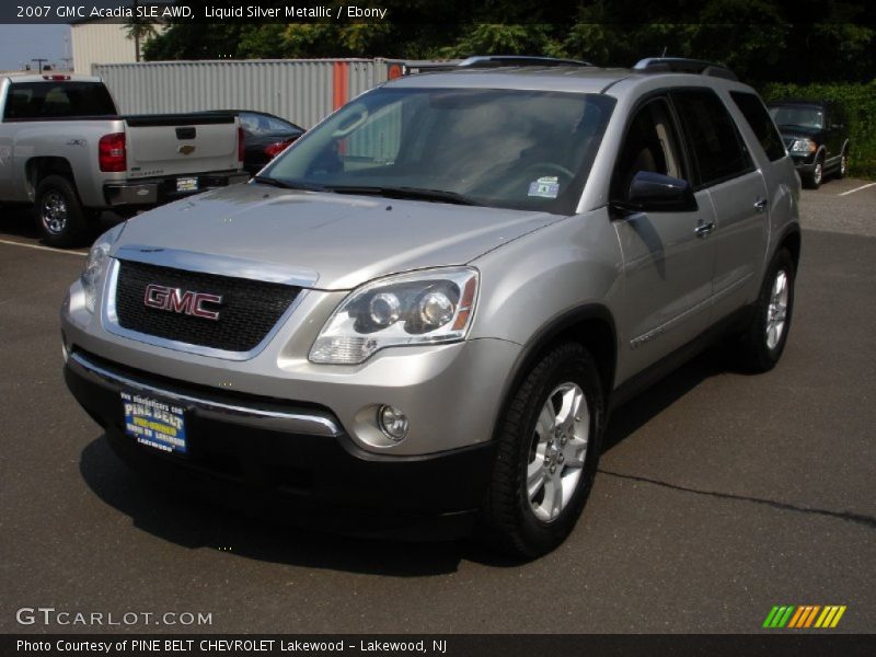 Liquid Silver Metallic / Ebony 2007 GMC Acadia SLE AWD