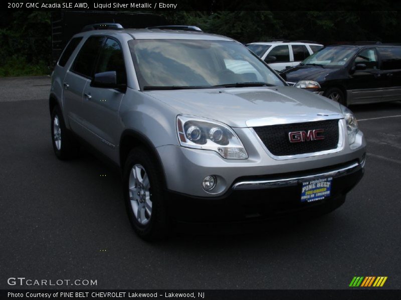 Liquid Silver Metallic / Ebony 2007 GMC Acadia SLE AWD