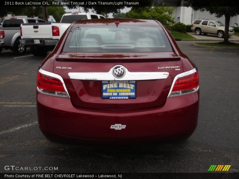 Red Jewel Tintcoat / Dark Titanium/Light Titanium 2011 Buick LaCrosse CXL